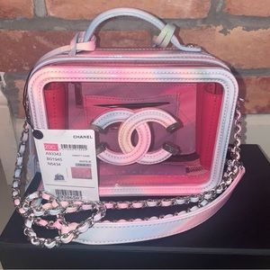 Sold Chanel 20C Small PVC Pink tie-dye Filagree Vanity